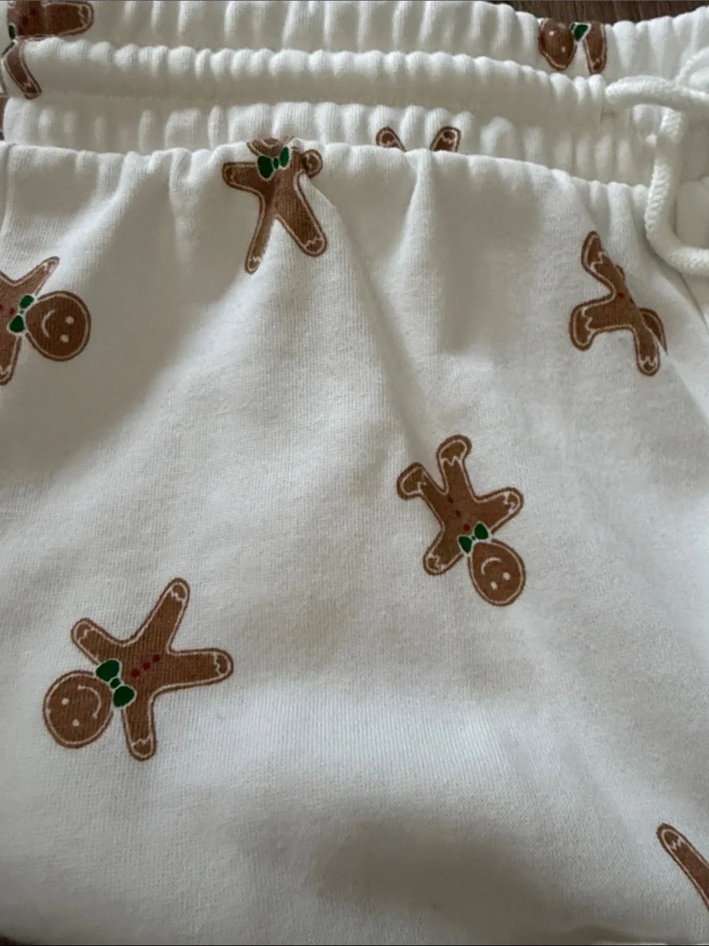 Forever 21 Kids Cream Gingerbread Print Pajama Bottoms